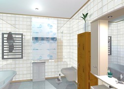 Badezimmerentwurf für Dachgeschoß Zollernalbkreis