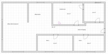 Beispiel: Grundriss für eine Feng-Shui Online Analyse.